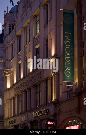 London Trocadero Centre at night Stock Photo