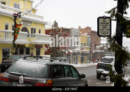 Winter Scenes Park City Utah Stock Photo