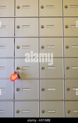 Mailboxes at Apartment Complex Stock Photo