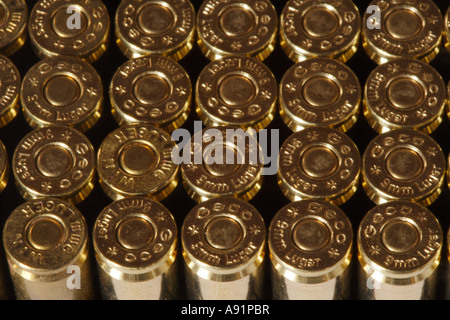 Pistol ammunition 9mm Luger Stock Photo