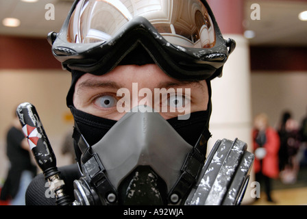 Teen gang member makes statement with dress uniforms and other symbols Stock Photo