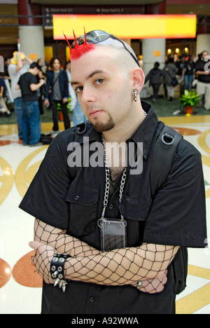 Teen gang member makes statement with dress uniforms and other symbols Stock Photo