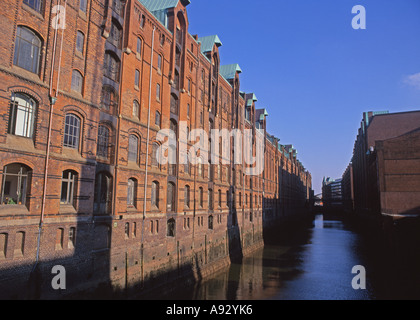 Speicherstadt Warehouse district in port Hamburg Germany Stock Photo