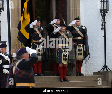 John Murray, 11th Duke of Atholl, his children and grandson at Blair Castle Stock Photo