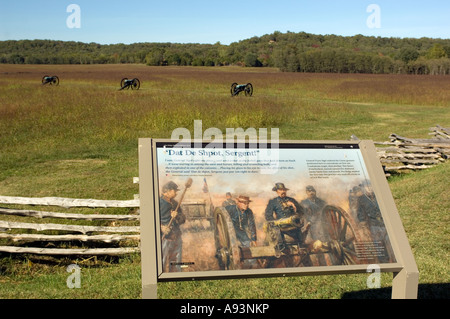 Pea Ridge National Military Park ARSign for Pea Ridge National Military Park  near Garfield, Arkansas Stock Photo