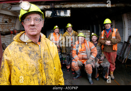 Coal miners at the newly re opened Unity Mine Cwmgwrach near Neath Wales UK GB EU