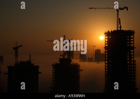 Construction at Business Bay Dubai United Arab Emirates Stock Photo