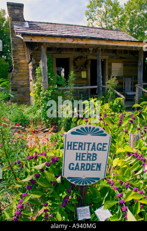 Heritage Herb Garden one of the most diverse herb gardens in the US at the Ozark Folk Center Mountain View AR Stock Photo