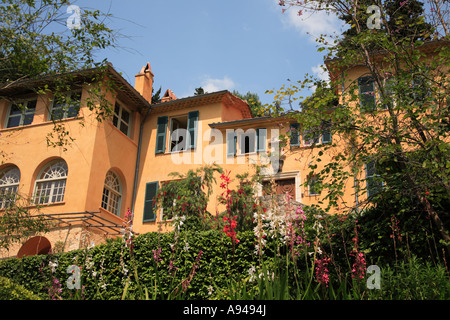 Principal residence at the the Serre de la Madone Gardens at Menton Stock Photo