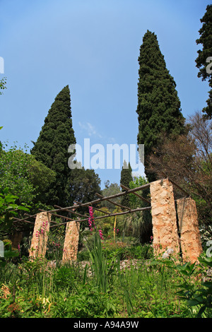 The Serre de la Madone Gardens at Menton Stock Photo