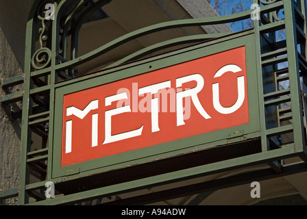 Paris, France. Metro Sign Stock Photo
