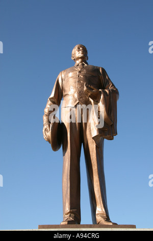 Monument in Gaborone of 3 chiefs Khama III Sebele I and Bathoen I ...