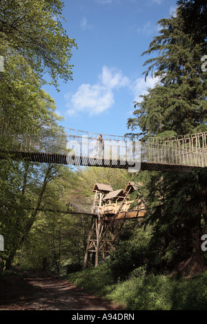 Tree House Rope bridge, Alnwick Castle, Northumberland Stock Photo - Alamy