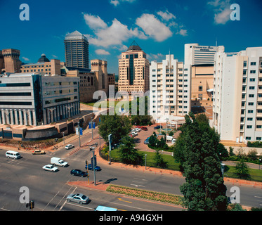 Sandton City and the entrance to the Sandton Convention Center site of the 2002 Earth Summit on Sustainable development Stock Photo