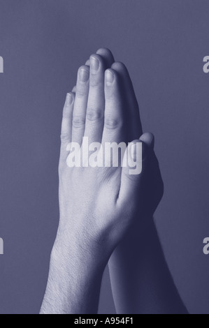 Hands praying Stock Photo