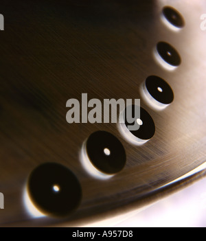 Photograph of circular steel or metal components or pieces Stock Photo