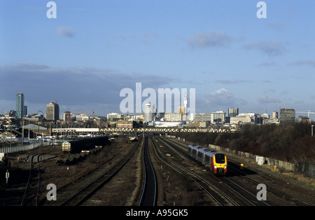 Birmingham city centre seen from Small Heath, West Midlands, England, UK Stock Photo