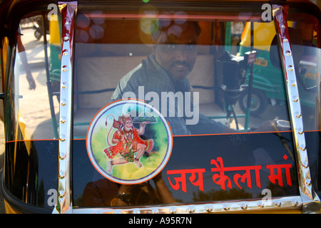 A rickshaw driver outside a railway station in Bhopal, India Stock ...
