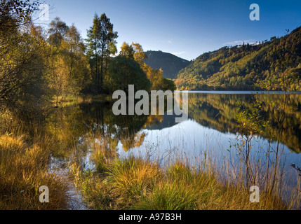 Autumnal Reflections in Thirlmere, The Lake District National Park, Cumbria, England, UK Stock Photo