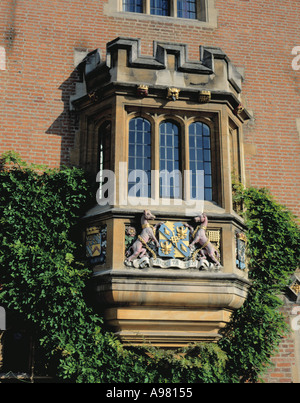 Picturesque window detail, Magdalene College, Cambridge, Cambridgeshire, England, UK. Stock Photo