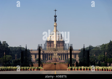 Rashtrapati Bhavan or Presidents Palace Raisana Sir Edwin Lutyens New Delhi India Stock Photo