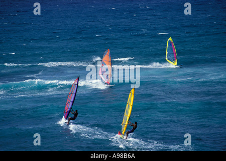 Hawaii, Maui, Windsurfing, Hookipa Beach Park Stock Photo