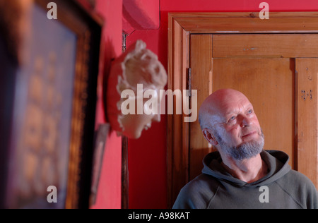 Picture By Jim Wileman 21 03 2006 Michael Eavis pictured at home Worthy Farm Somerset near Glastonbury Stock Photo