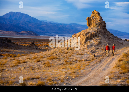 hikers at Trona Pinnacles, California