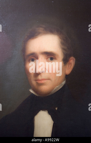 Painting of Charles Goodyear inventor of the Rubber tire By Nathaniel Jocelyn in 1850s Stock Photo