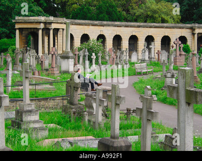 Brompton Cemetery, Fulham Rd, Kensington, Royal Borough of Kensington and Chelsea, London, England, United kingdom Stock Photo