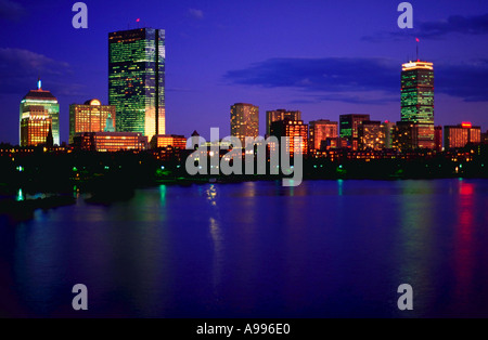 Charles River John Handcock Building Prudential Building Boston MA USA Stock Photo