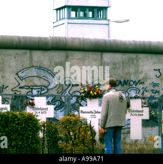 Germany Berlin Memorials to Wall dead Stock Photo