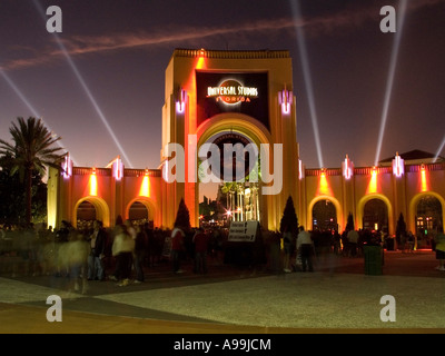 Visitors arrive at Universal Studios for the Halloween celebrations, Florida, USA. Stock Photo