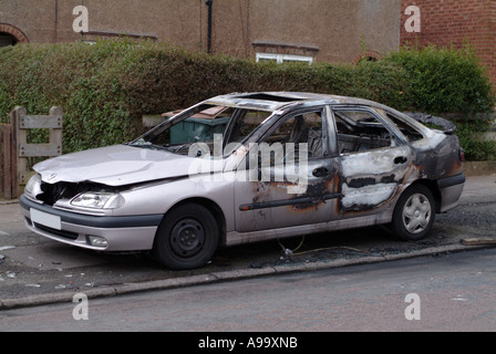 Burnt out car Stock Photo