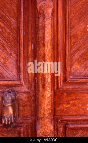 An Old Turkish Door in Rethymnon Western Crete Greece Stock Photo