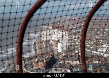 view from top of Blackpool tower Stock Photo