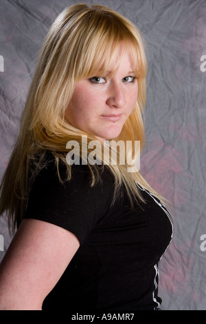 Blonde Model In Jack Daniels T Shirt Stock Photo 7032189 Alamy
