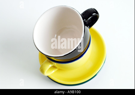 small coffee cups isolated on white background Stock Photo