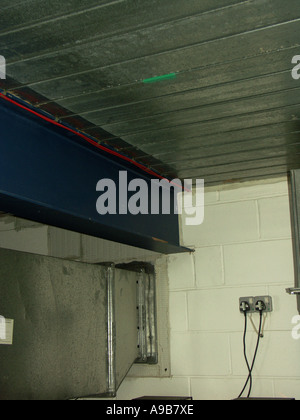 Load bearing RSJ or Rolled Steel Joist shown in situ in a building. Stock Photo