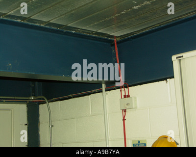 Load bearing RSJ or Rolled Steel Joist shown in situ in a building. Stock Photo