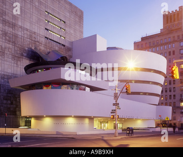 Guggenheim museum lit up night hi-res stock photography and images