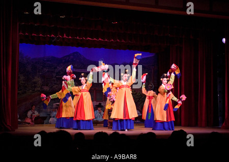 Traditional music and dance performance at the Korea House in Seoul, South Korea. Stock Photo