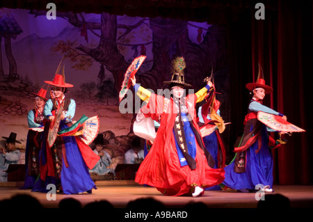 Traditional music and dance performance at the Korea House in Seoul, South Korea. Stock Photo