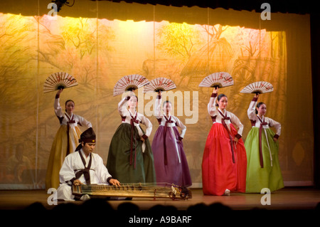 Traditional music and dance performance at the Korea House in Seoul, South Korea. Stock Photo