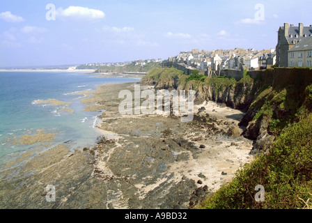 france normandy manche cotentin peninsula granville old walled town Stock Photo