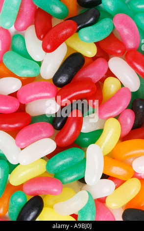 Multi colored jelly beans background Stock Photo
