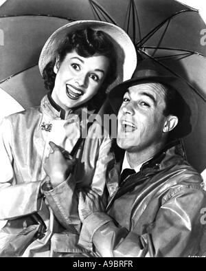 SINGIN' IN THE RAIN -  1952 MGM film musical with Gene Kelly and Debbie Reynolds Stock Photo