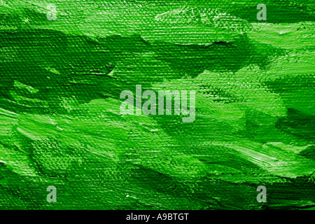 Close up of a oil painted canvas texture and brush strokes well visible Stock Photo