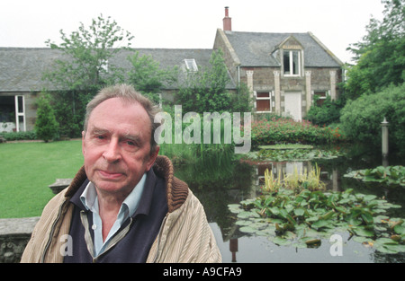 Ian Hamilton Finlay at his home and Sculpture Garden Liittle Sparta in Dunsyre Scotland Stock Photo