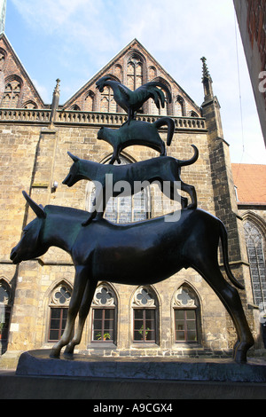 Bremer Stadtmusikanten symbol bremen city musicans Stock Photo - Alamy